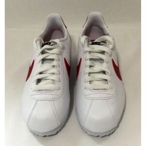 Nike Cortez Basic Women 5.5 White Red Blue 807471-103 Classic Retro Sneakers